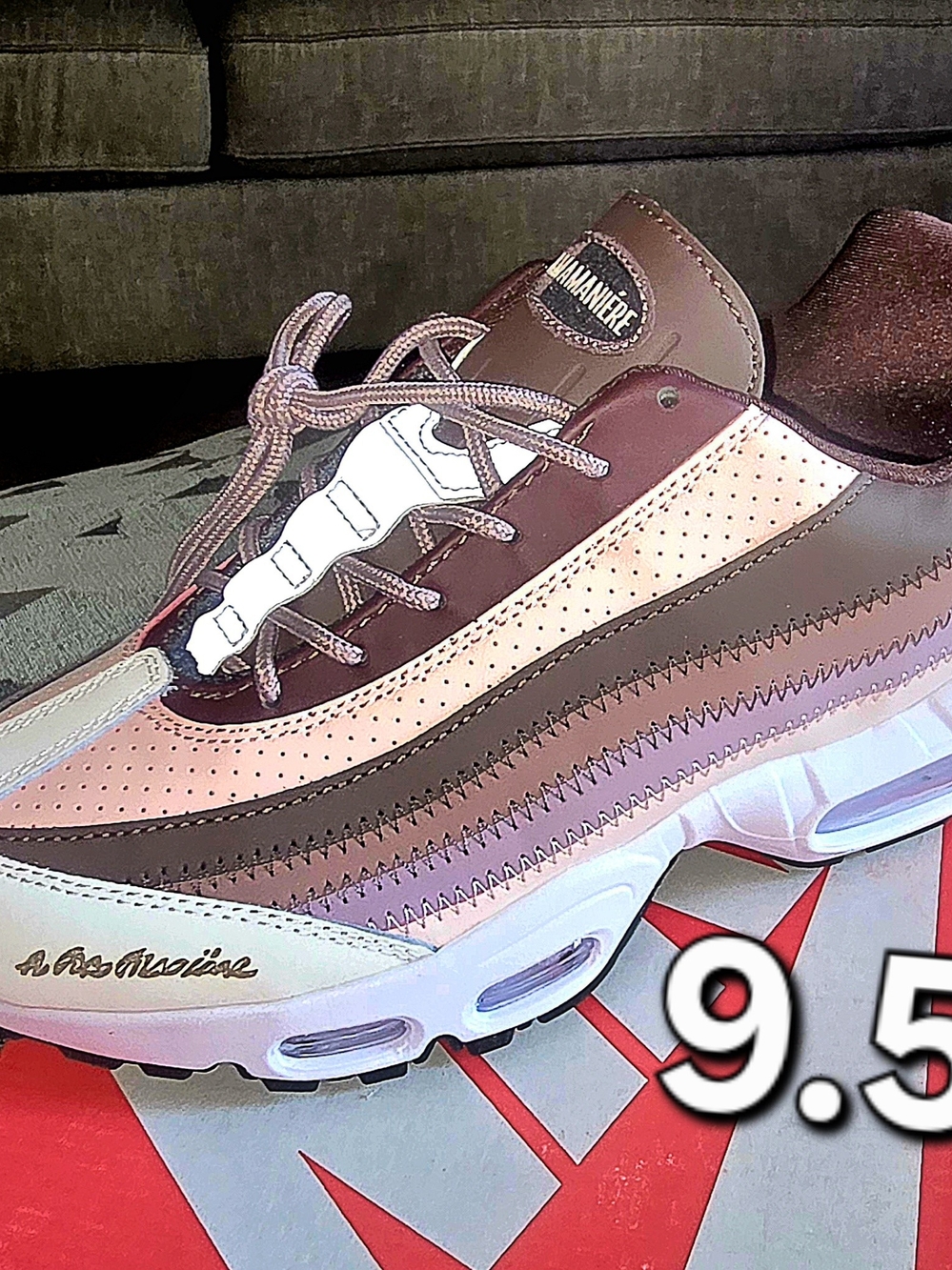 Men's Athletic Sneakers in Pink and Brown - Unbranded